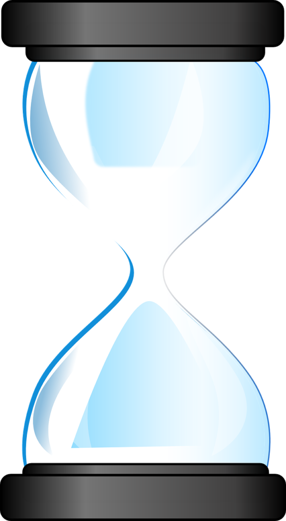 Graphic image of hourglass